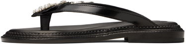 Sneakers og sko Simone Rocha Simone Rocha Embellished Flower Flip-Flops Sort | SLD54B 0740, 2