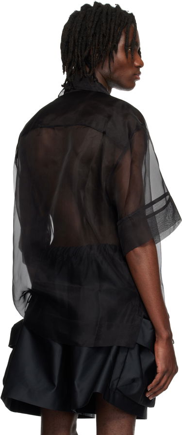 Skjorte Simone Rocha Simone Rocha Carnation Pocket Boxy Shirt Sort | 5332 0360, 2