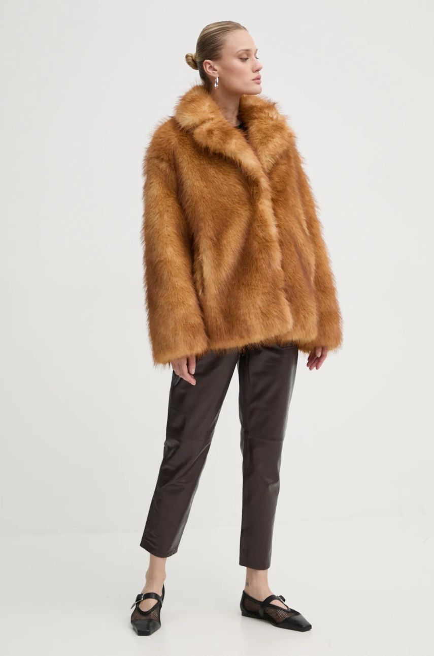 Frakker STAND STUDIO Stand Studio Janice Faux Fur Jacket Brun | 61239.9156, 1
