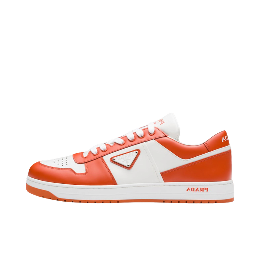 Sneakers og sko Prada Downtown Low Top Sneakers Leather White Orange Orange | 2EE364_3LKG_F011G