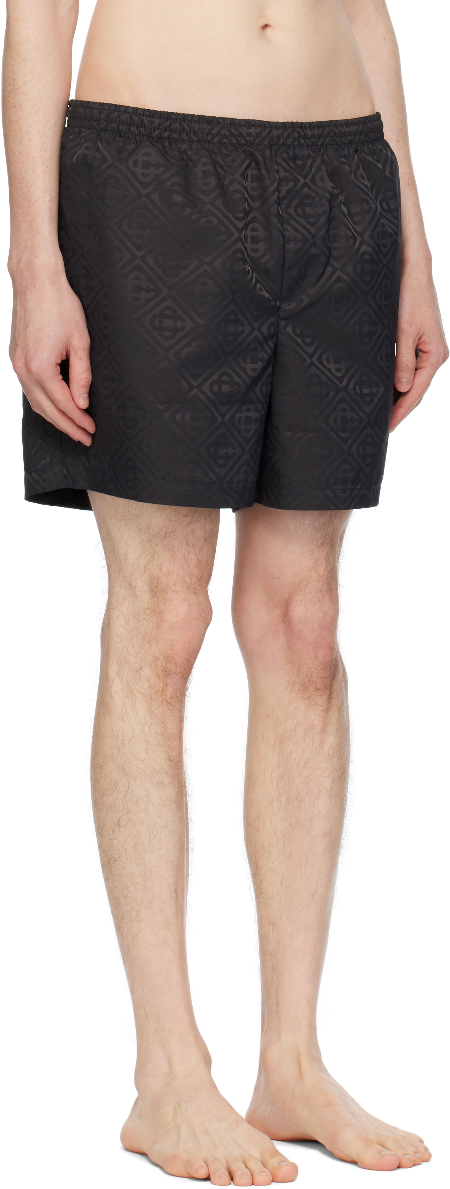 Badetøj Casablanca Casablanca Jacquard Swim Shorts Sort | MPS25-TR-224-04, 1