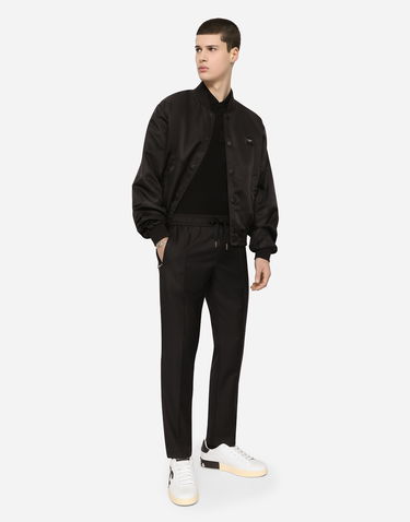 Bomberjakke Dolce & Gabbana Dolce & Gabbana Button Bomber Jacket Sort | G9VD2TFUMNQN0000, 2