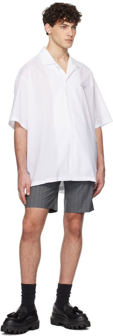 Skjorte Moschino Moschino Laurel Crown Emblem Shirt Hvid | 251ZZA021702341001, 3