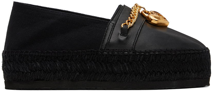 Tilbehør Moschino Moschino Chains & Hearts Espadrilles Sort | MA10813G1I MF5 00A