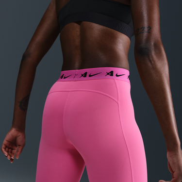 Leggings Nike A'ja Wilson A'symmetric Mid-Rise Single-Leg Basketball Leggings Lyserød | HQ6455-684, 2