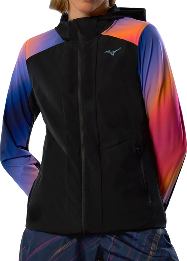 Jakke Mizuno Mizuno Active Alpha Hanabi Hooded Jacket Sort | j2gec702-97, 0