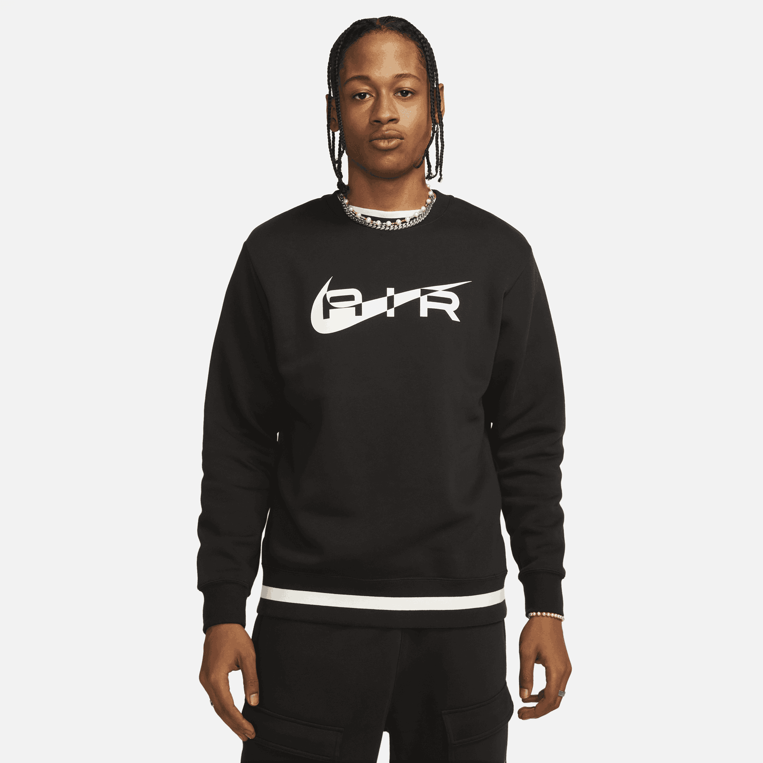 Sweatshirt Nike Air Crew Sort | FN7692-010, 0