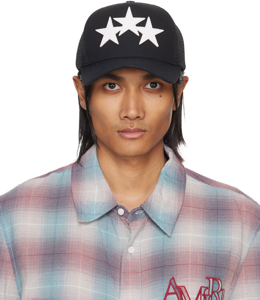 Kasket AMIRI 3 Star Trucker Cap Grå | XMAH002