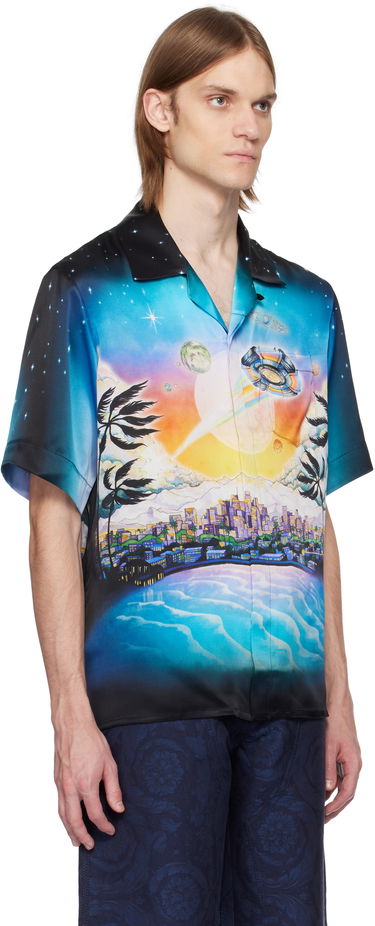 Skjorte Casablanca Casablanca 'La Prémonition' Print Silk Shirt Flerfarvet | U-MS25-SH-003-04, 1