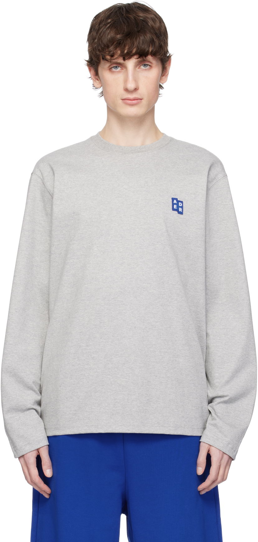 Sweater ADER ERROR ADER error Sig; TRS Tag 01 Long Sleeve T-Shirt Grå | BO42FYTS0201GR