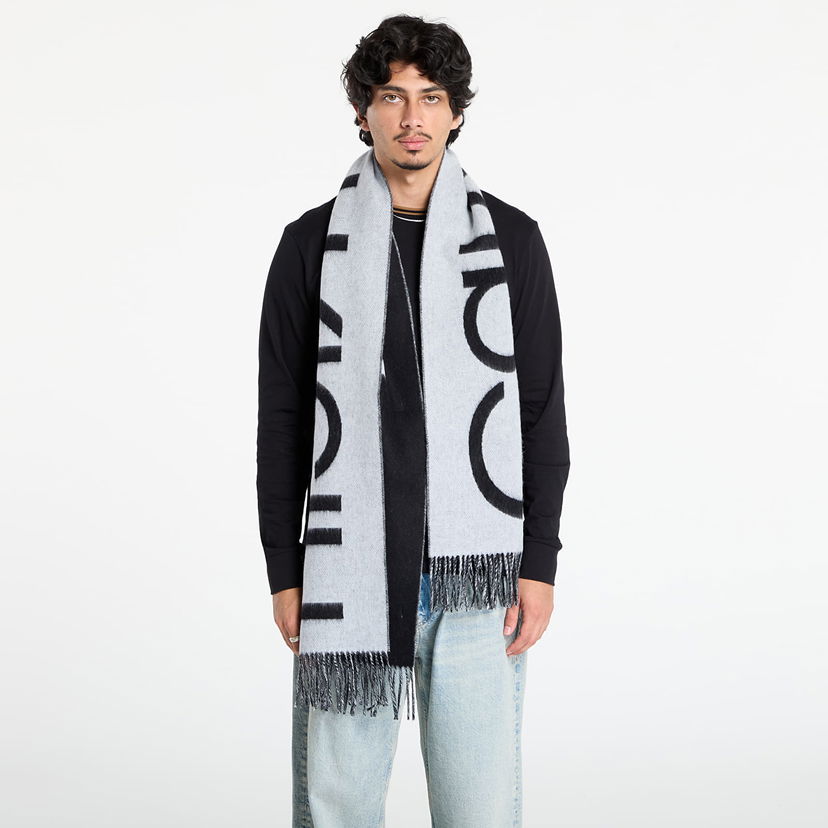 Tørklæde CALVIN KLEIN Calvin Klein Bold Logo Brushed Scarf Grå | LV04D8026G UB1