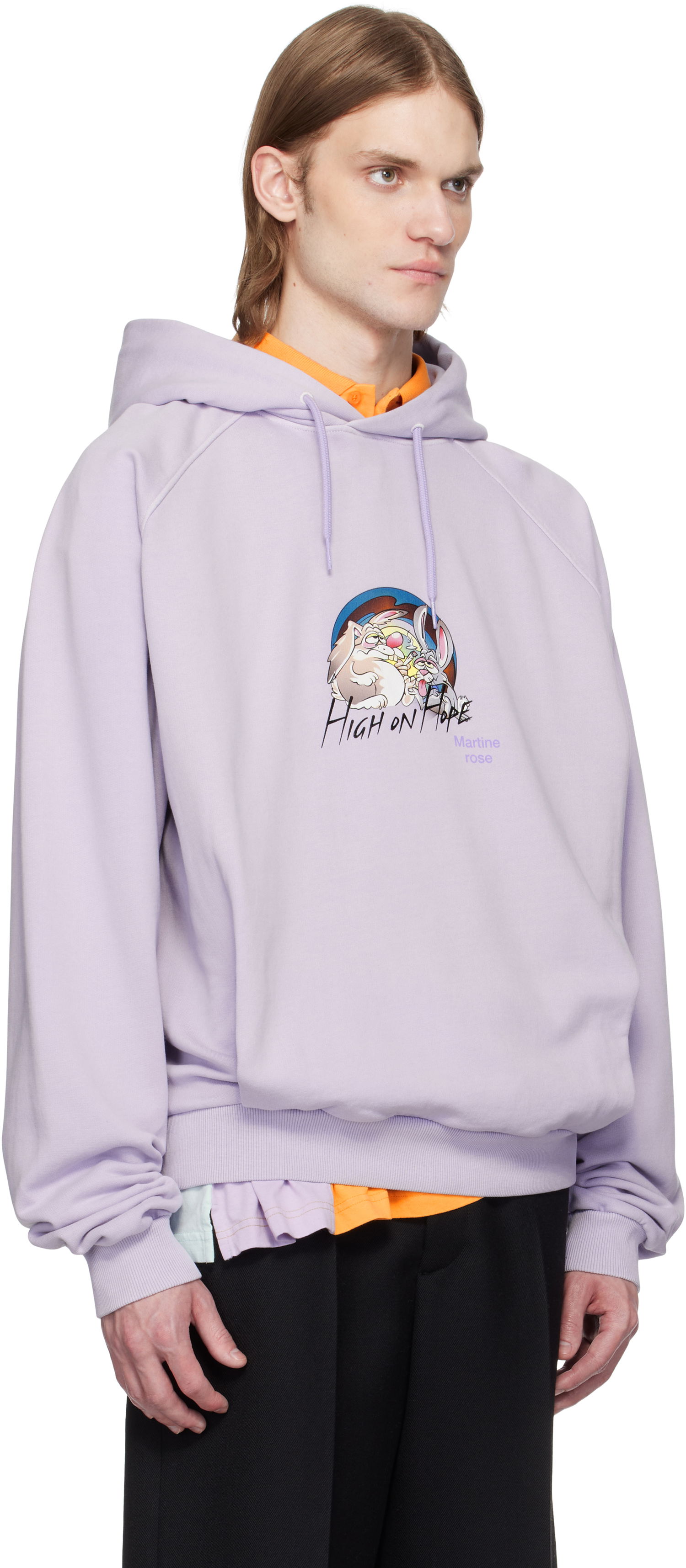 Sweatshirt Martine Rose Martine Rose Raglan Hoodie Lilla | 651JS02602H, 1
