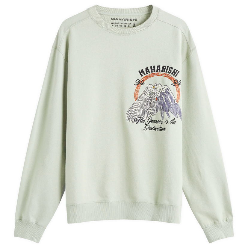 Sweatshirt Maharishi Peace Mount Crew Sweatshirt Grøn | 5317-SGE