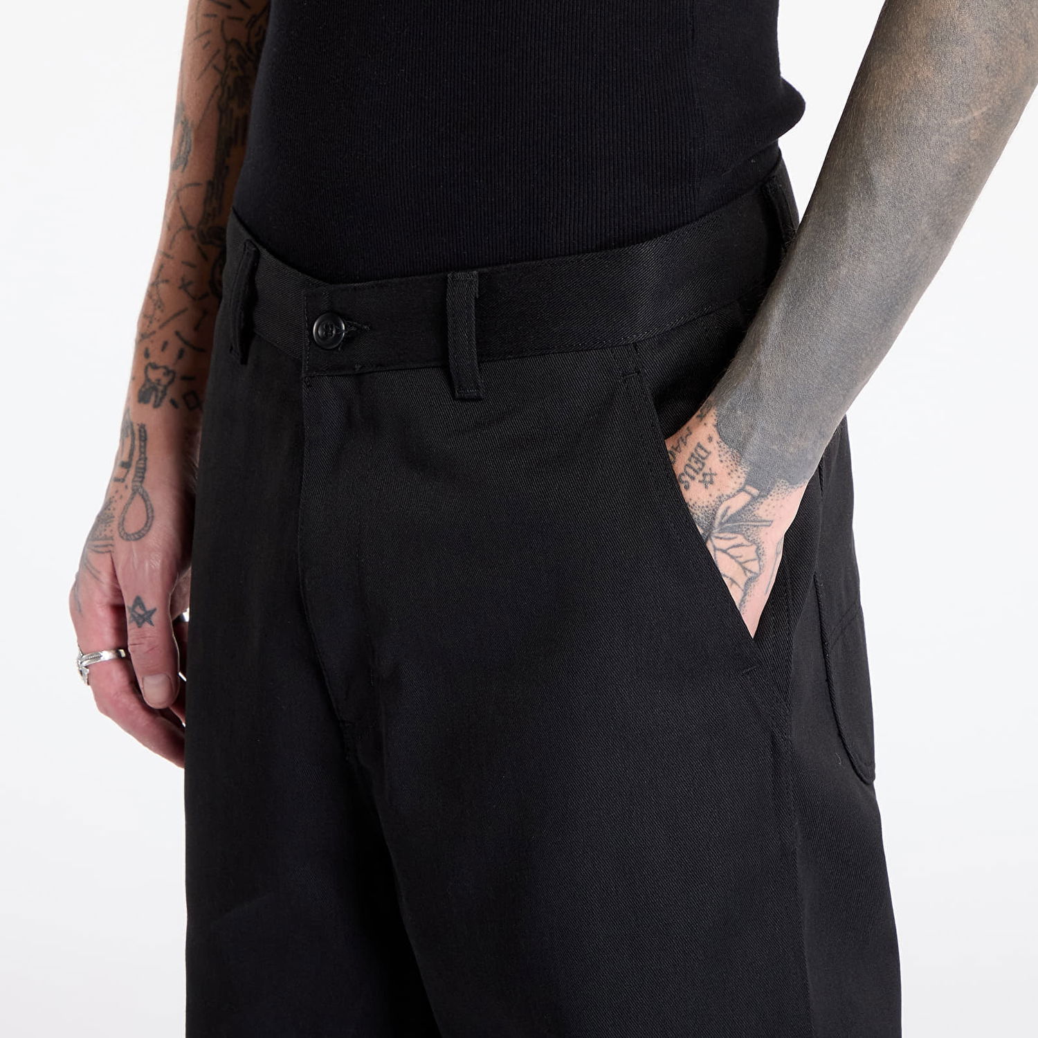 Bukser Carhartt WIP Pants Midland Single Knee Pant Black Rigid XL Sort | I033753.8901, 1