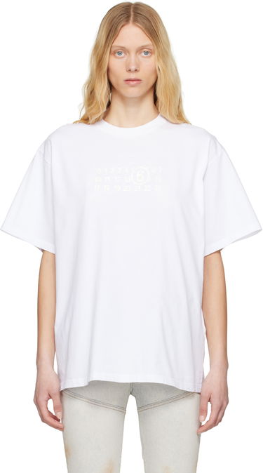T-shirt Maison Margiela MM6 Maison Margiela Basic Jersey T-Shirt Hvid | S62GD0202 M20115, 0