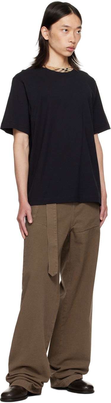 T-shirt Burberry Burberry Check Trim Cotton T-Shirt Sort | 8110101, 3