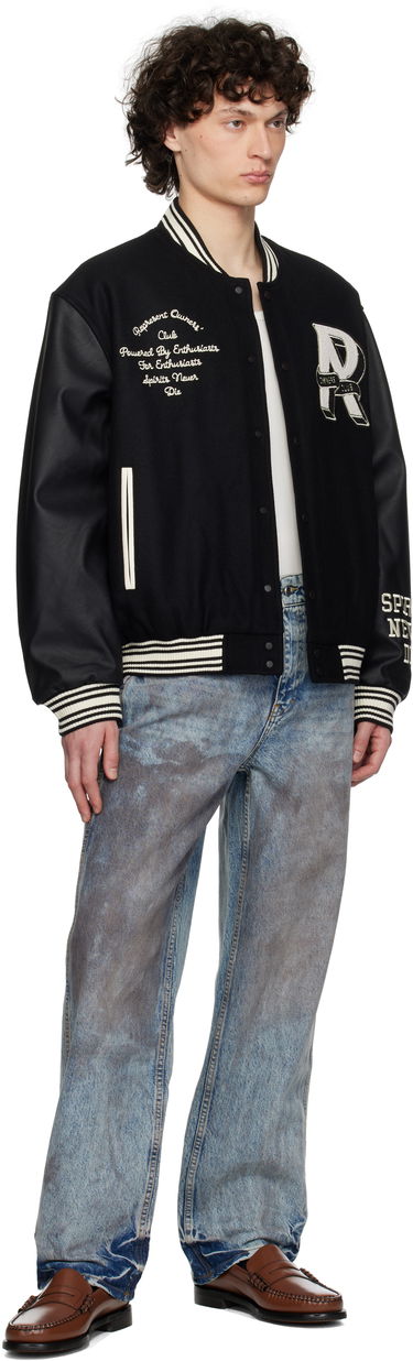 Bomberjakke Represent Clo Represent 'Owners Club' Varsity Bomber Jacket Sort | MLM100231, 4