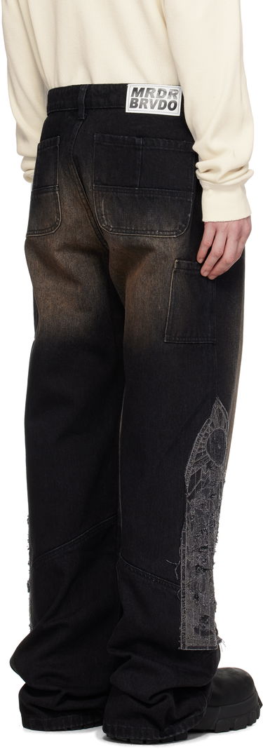 Jeans Who Decides War Who Decides War Mocha Patched Jeans Sort | 1120880017SS25, 2
