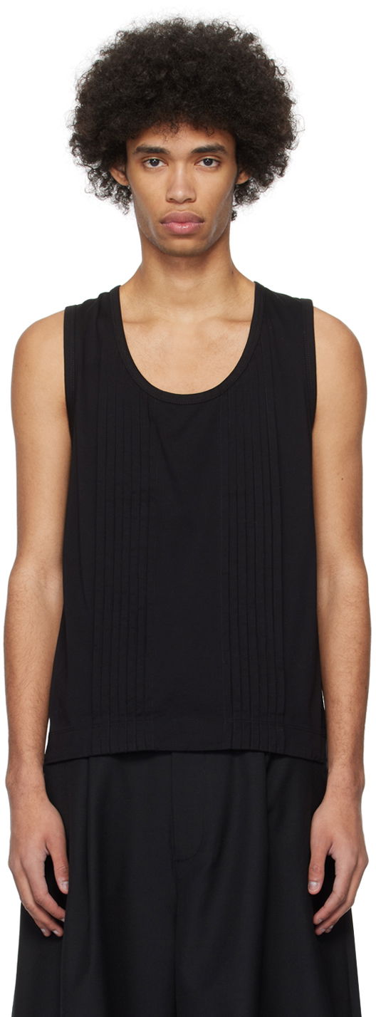 Tanktop Simone Rocha Simone Rocha Double-Pleated Tank Top Sort | 5234 0553, 0