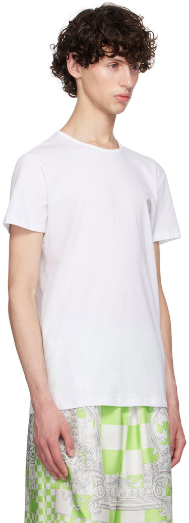 T-shirt Versace Men's Medusa Lounge Tee Optical White Hvid | AUU01005-1A10011-A1001, 2
