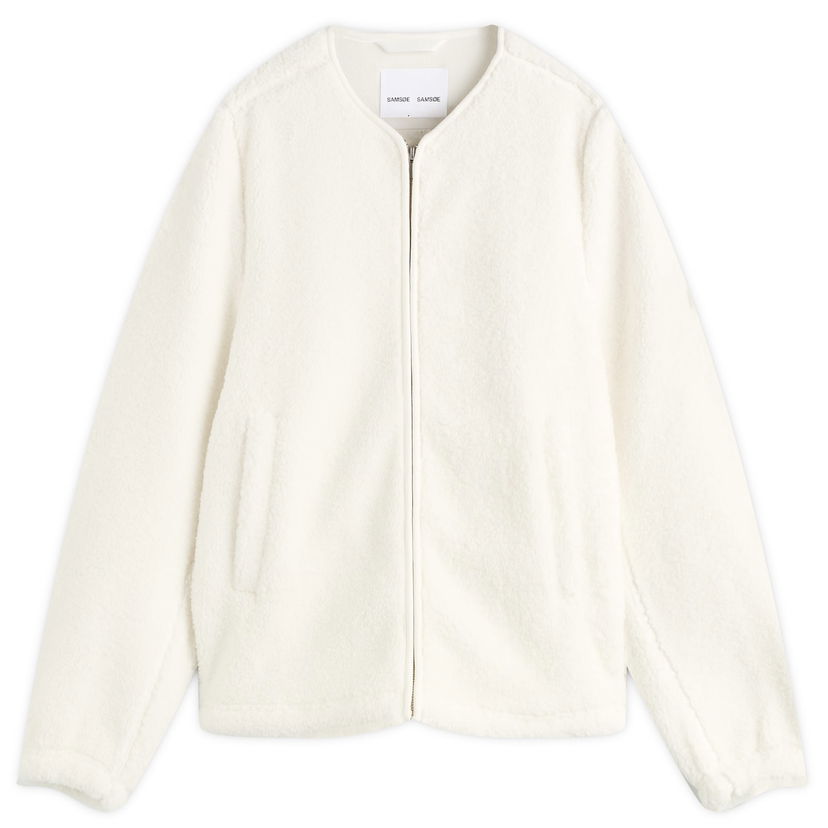 Jakke Samsoe Samsoe Women's Saautumn Fleece Jacket, Size Large Hvid | F24400015-CLR000289