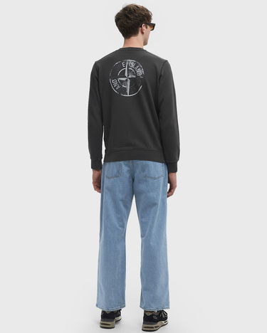 Sweatshirt Stone Island Stone Island Crewneck Cotton Fleece Sweatshirt Sort | K1S156100665S0083.V0065, 2