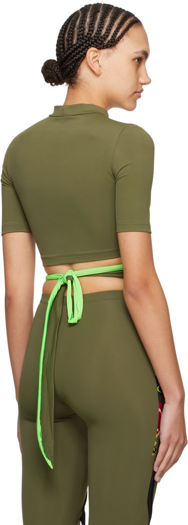Crop top Ottolinger Ottolinger Wrap T-Shirt Grøn | 500904, 2