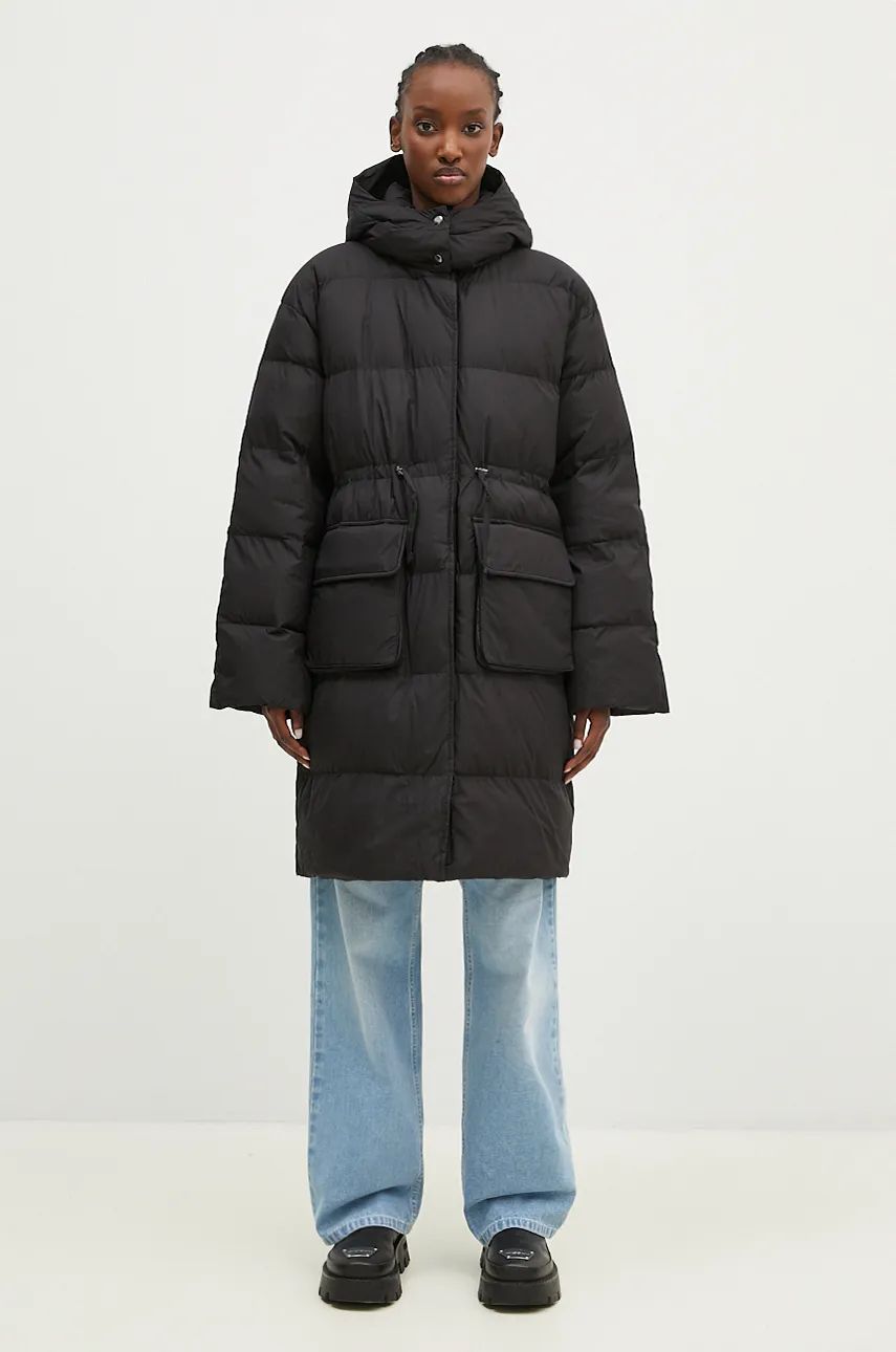 Puffer jakke Samsoe Samsoe Oversized Puffer Jacket Sort | F24300004, 0