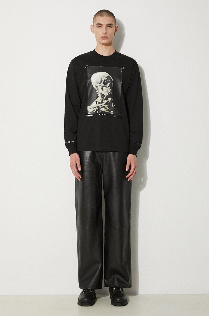 T-shirt Stampd STAMPD Skeleton Relaxed Fit Graphic Long Sleeve T-Shirt Sort | SLA.M3249LT.BLK, 1