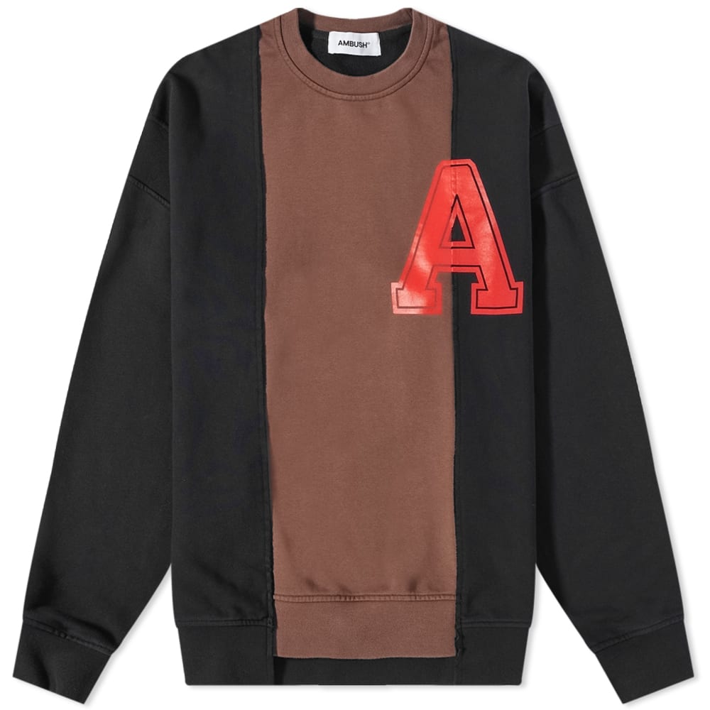 Sweater Ambush Varsity Crewneck Mørkeblå | BMBA026F22FLE0011025, 0