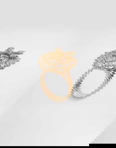 Ring Dolce & Gabbana Dolce & Gabbana Devotion Heart Ring with Diamonds and Bow, Size 50 Gul | WRND1KWYEDWZOO00, 1