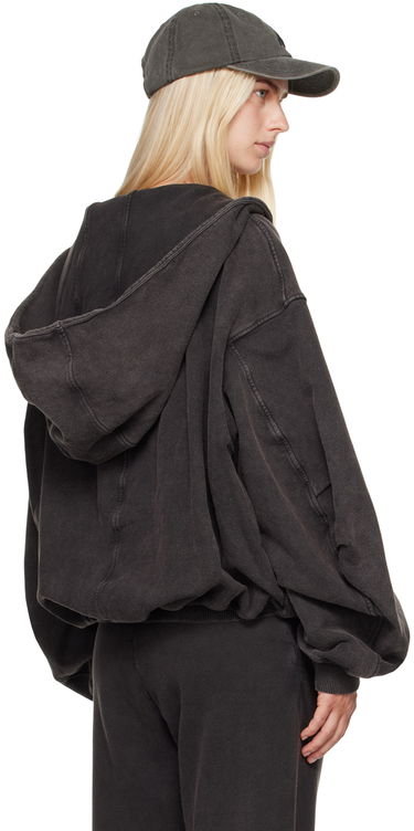 Sweatshirt The Attico The Attico Faded Zip-Up Hoodie Sort | 247WCF15 JF05, 2