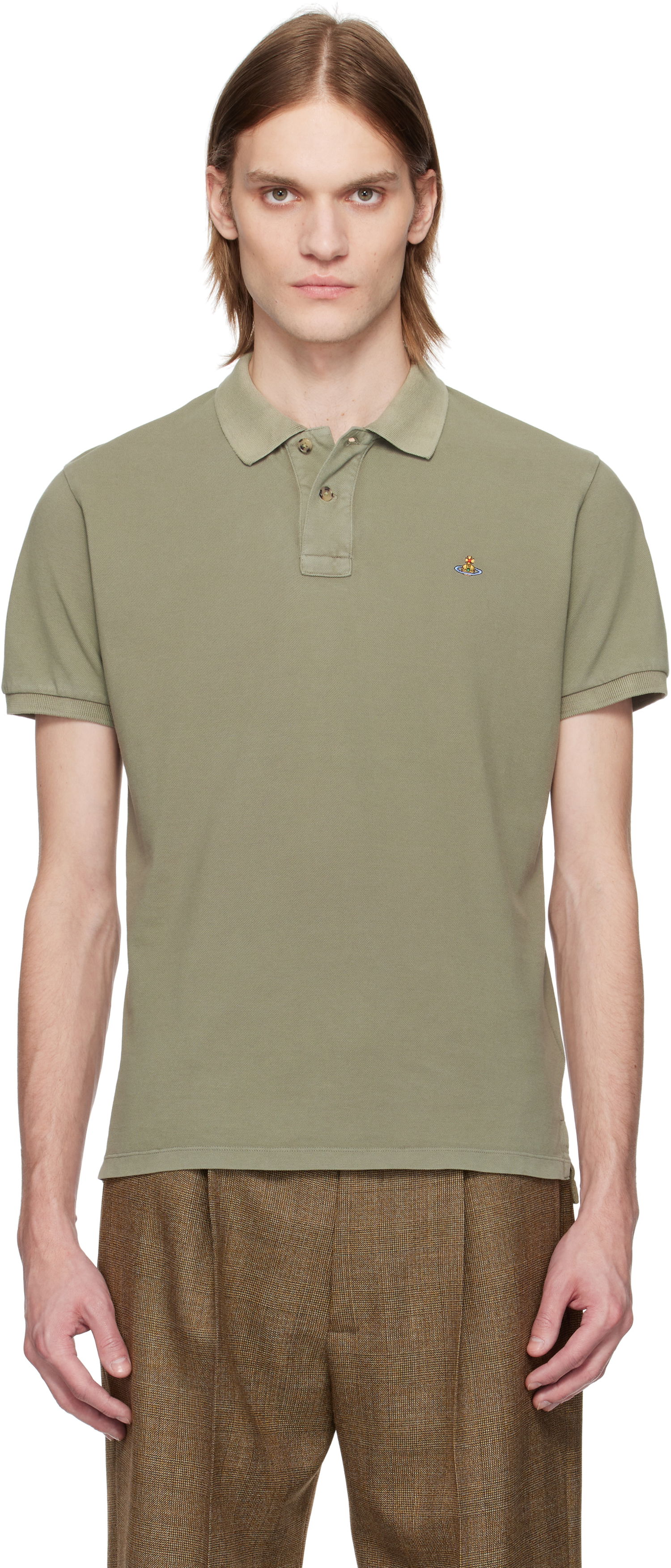 Polo skjorte Vivienne Westwood Vivienne Westwood Classic Polo Grøn | 2H01000I-J009F-, 0