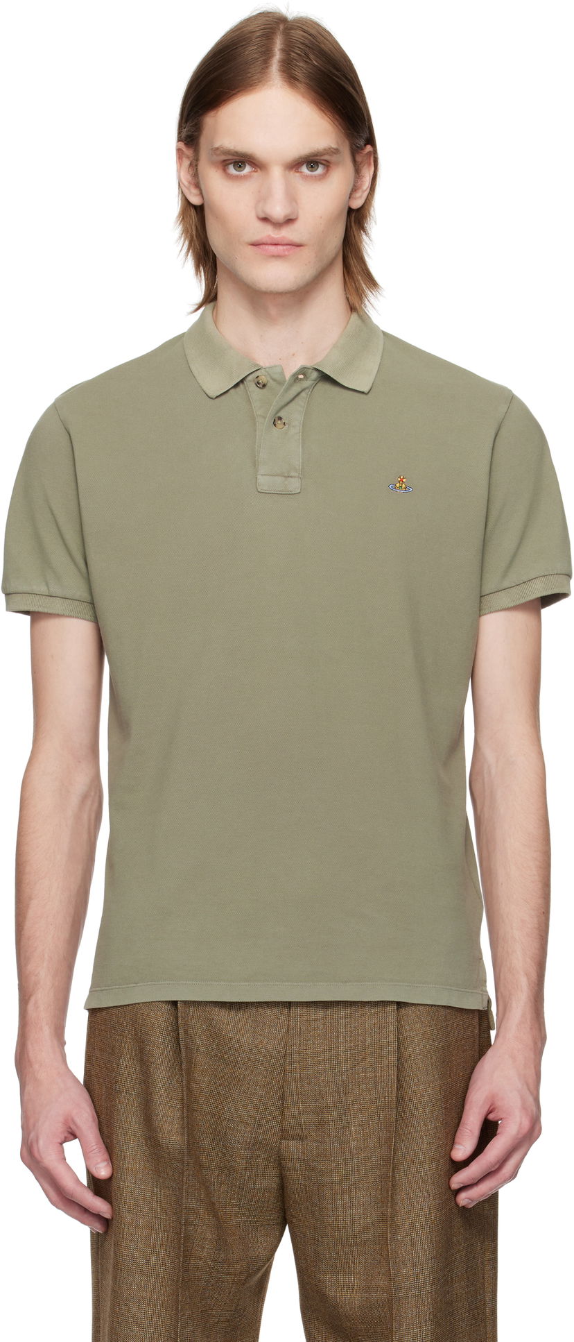 Polo skjorte Vivienne Westwood Vivienne Westwood Classic Polo Grøn | 2H01000I-J009F-