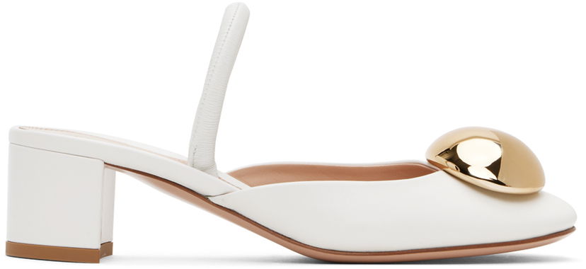 Sneakers og sko Gianvito Rossi Sphera 45 Slingback Pumps Hvid | G95456.45RIC.NXF