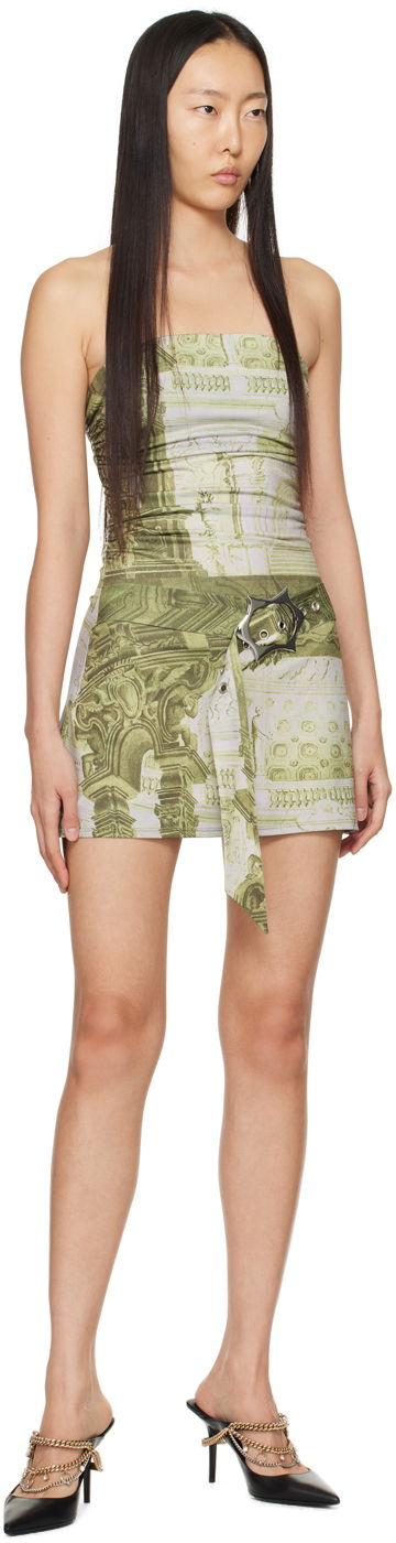 Nederdel Miaou Miaou Alisha Print Mini Dress Grøn | 5046VISEMB, 3