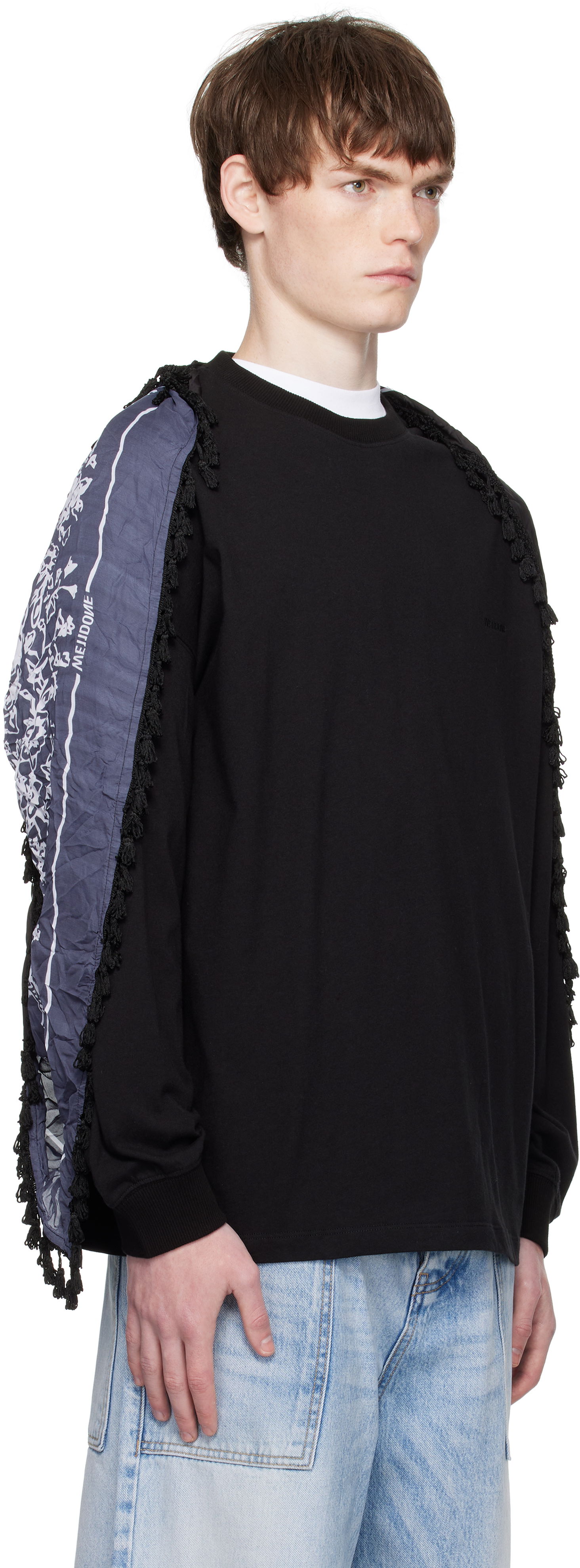 Sweatshirt We11done We11done Bandana Detail Sweatshirt Sort | WD-TT2-25-782-U-BK, 1