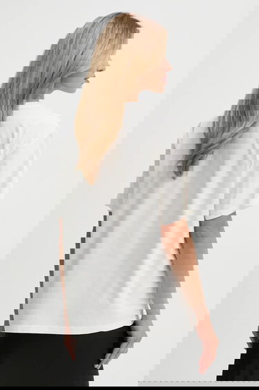 T-shirt Nanushka Oversized Fit Cotton Tee Hvid | NU24CRSH00300, 3