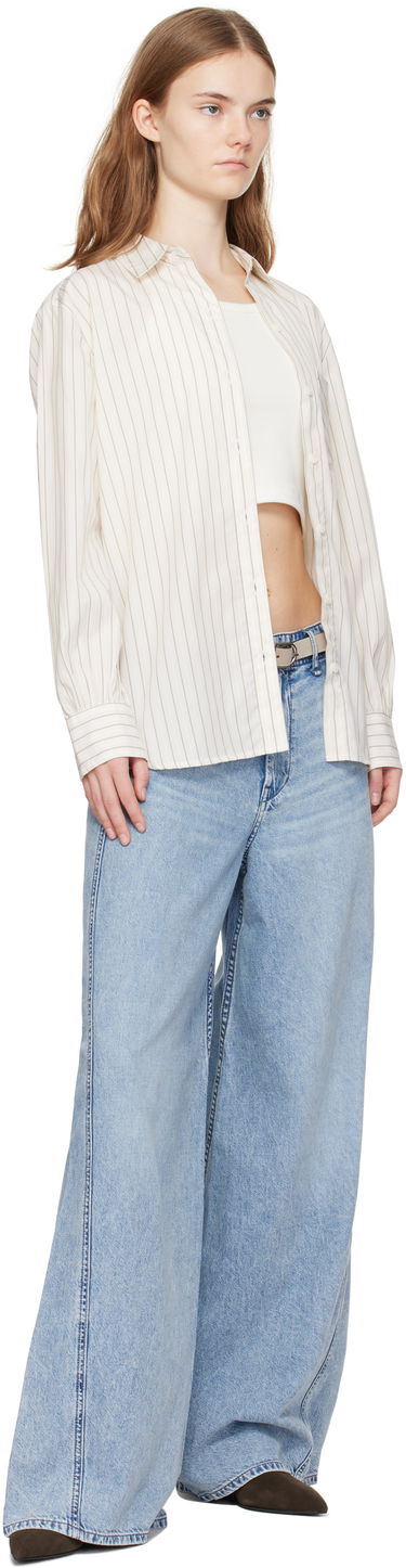 Jeans rag & bone Rag & Bone Featherweight Wide-Leg Sofie Jeans Blå | WDD24H3003FWAN, 3