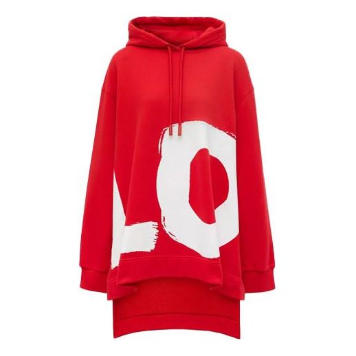 Sweatshirt Burberry Burberry Love Print Loose Fit Hoodie Rød | 80381291, 0