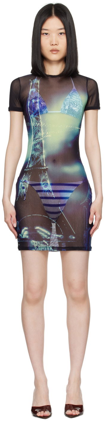 Kjole Jean Paul Gaultier Jean Paul Gaultier 'The Pigalle' Mesh Minidress Sort | 24/30-F-RO248-T552-59560100