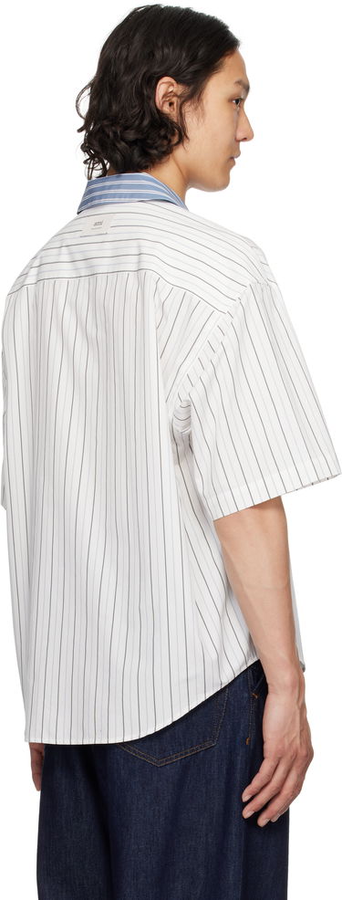 Skjorte AMI AMI Paris Short Sleeve Boxy Shirt Blå | HSH286.CO0109, 2