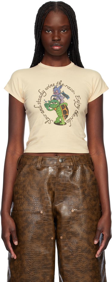 T-shirt Ambush AMBUSH Slow & Steady Graphic T-Shirt Beige | 12115398, 0