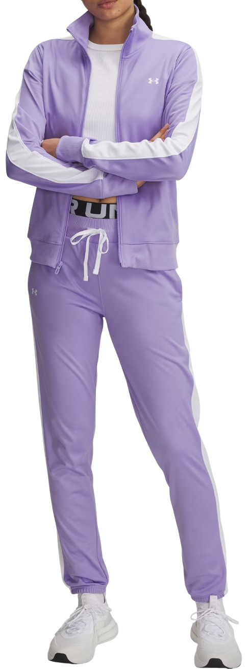 Træningsdragt Under Armour Tricot Full-Zip Tracksuit with Contrast Stripes Lilla | 1365147-538, 0