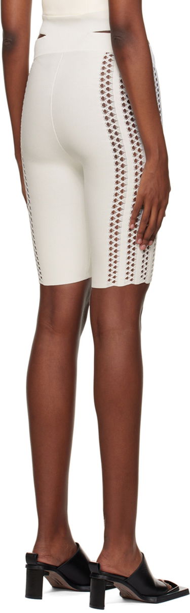 Leggings Dion Lee Column Cutout Knit Shorts Hvid | A7616P22, 2