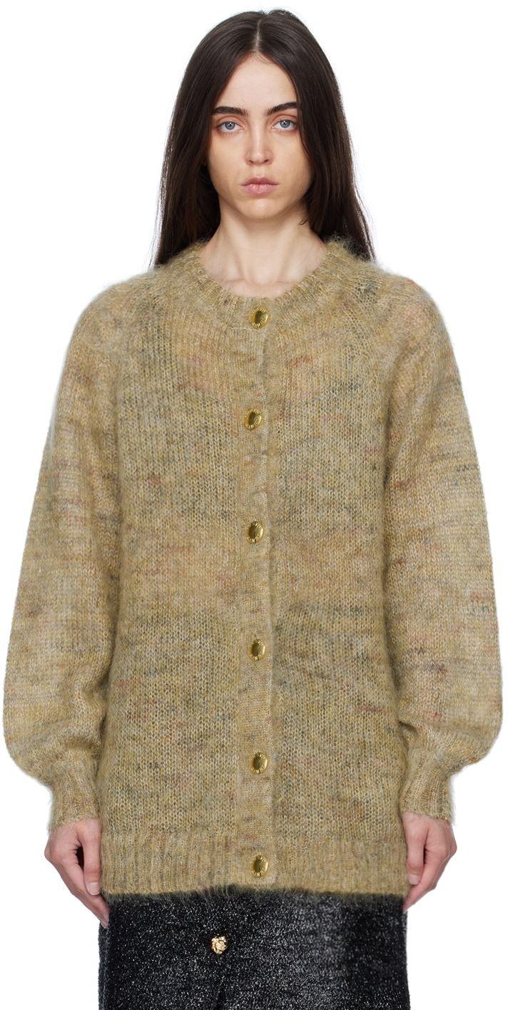 Sweater GANNI GANNI Brushed Cardigan Beige | K1780