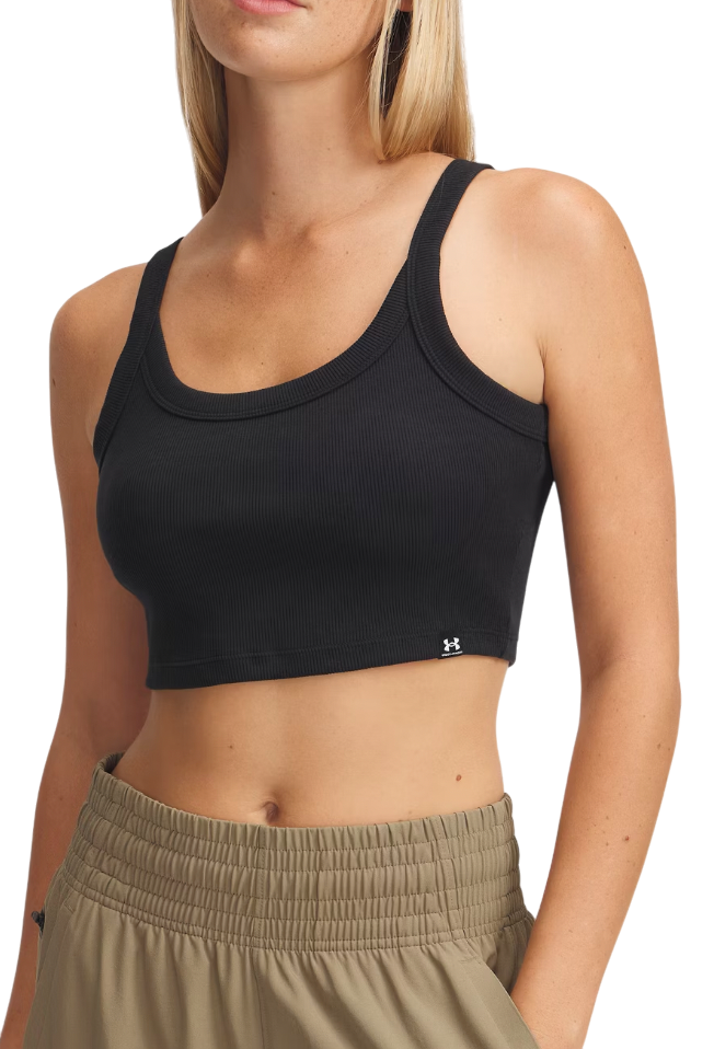 Tanktop Under Armour Under Armour UA Rival Rib Crop Tank Top Sort | 6000265-001