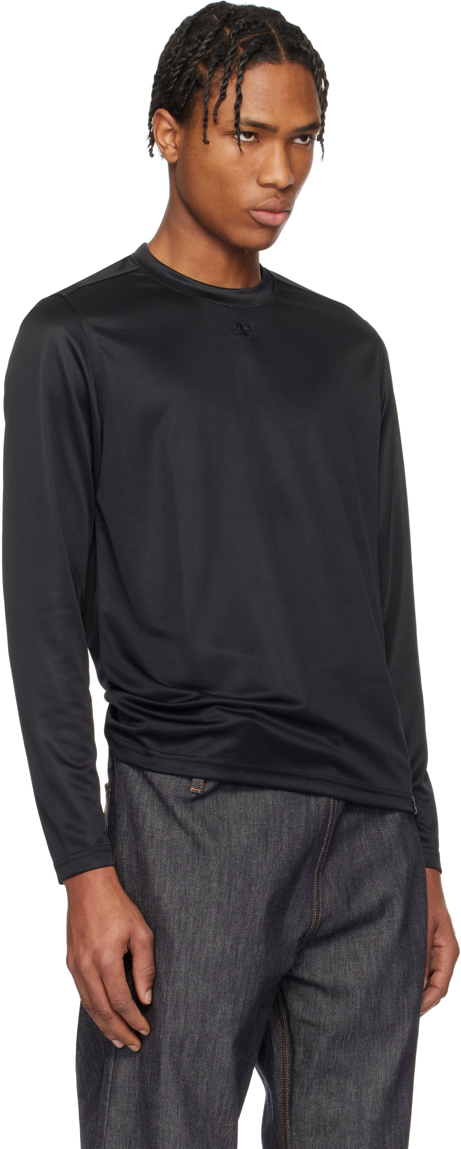 T-shirt Courrèges Courrèges Football Jersey T-Shirt Sort | 125JTS022JS0195, 1