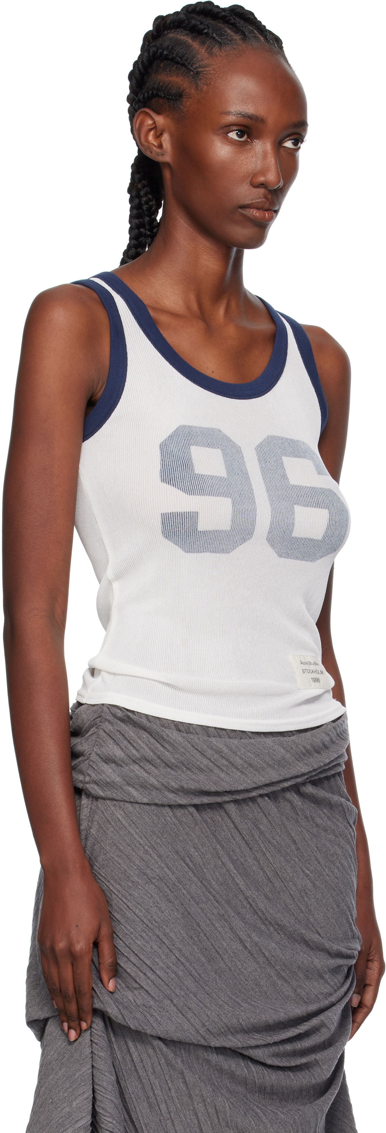 Tanktop Acne Studios Acne Studios Ribbed '96 Tank Top Hvid | AL0479-, 1