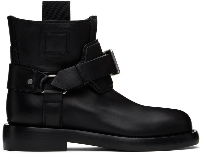 Tøj Burberry Burberry Leather Cobble Boots Sort | 8101287